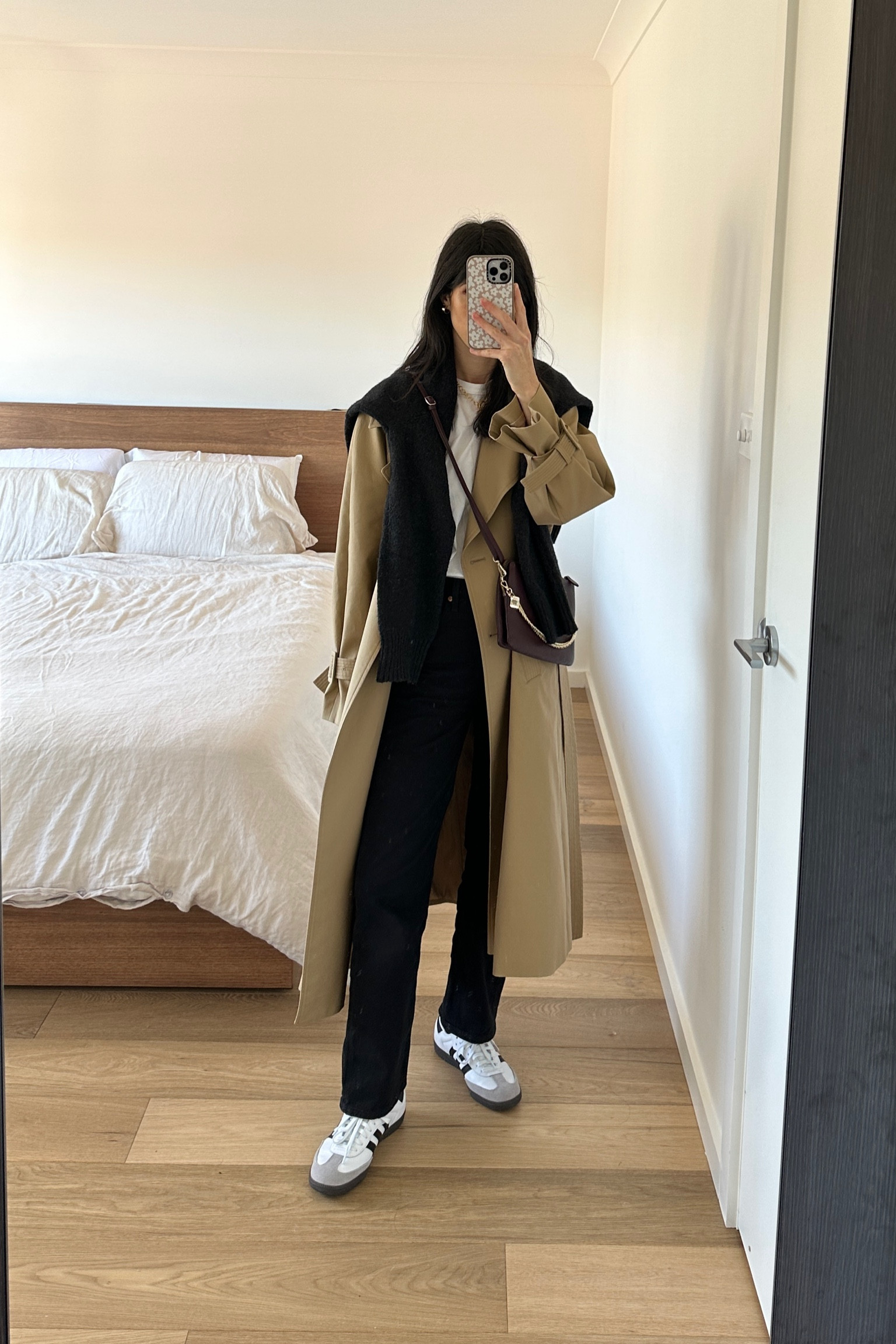 Wearing top in size S, pants are Mo&Co, sneakers in size UK7.5, trench in size S (10% off with mademoiselle2023), knit over shoulders in size S. Bag is 15% off with JAMIELOVESSABEN

#LTKsalealert #LTKFind #LTKaustralia