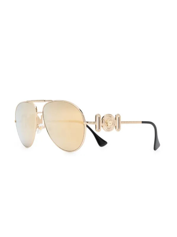 Medusa Biggie pilot-frame sunglasses | Farfetch Global