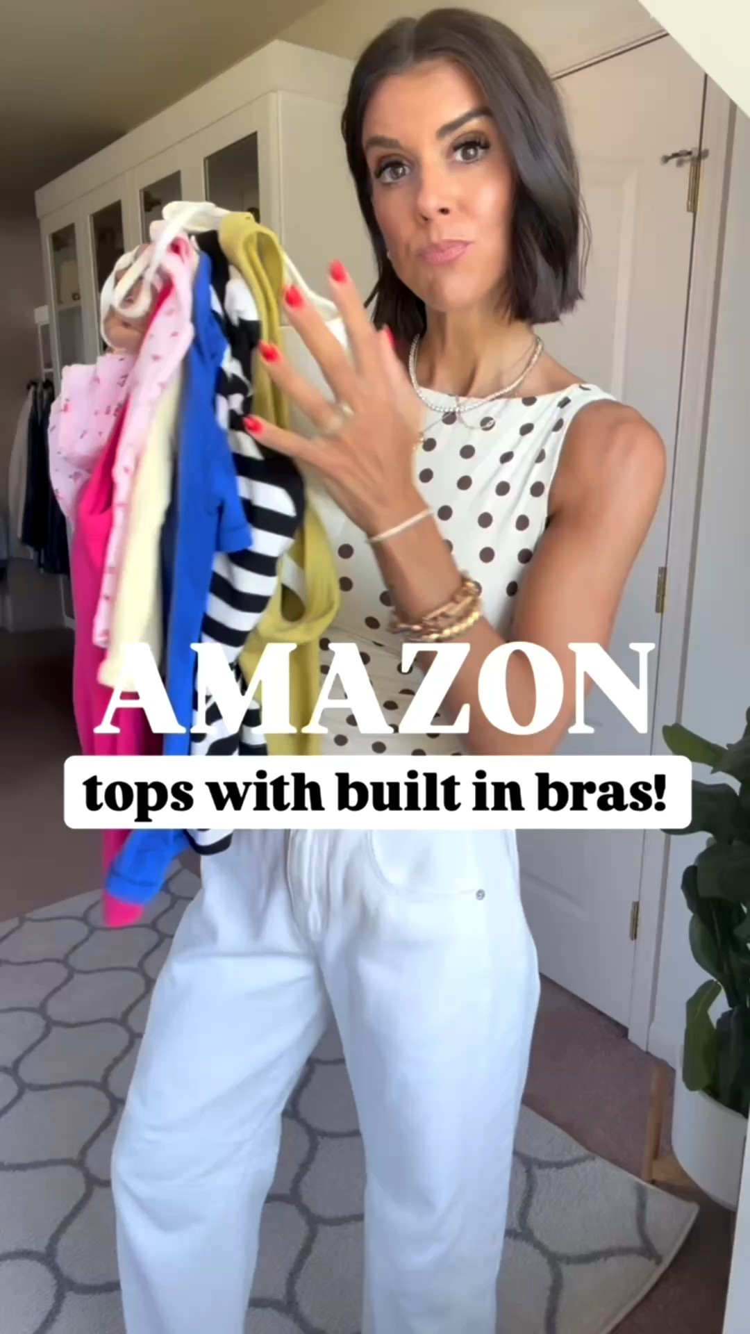 Amazon tops with built in bra! Size xs in all and both jeans. Size small in shorts. I’m 5’5” for reference.

#LTKgrwm #LTKmomlife #LTKdayinmylife