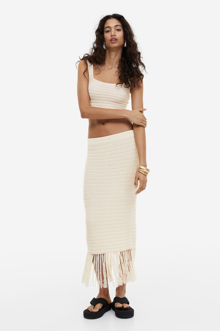 Falda efecto crochet | H&M (FR, IT, ES, PT, BE)