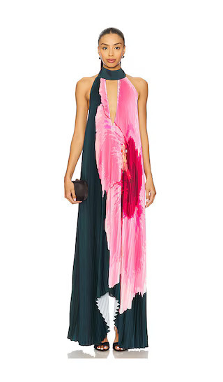 L'IDEE Opera Gown in Dark Green,Pink. - size 12/L | Revolve Clothing (Global)
