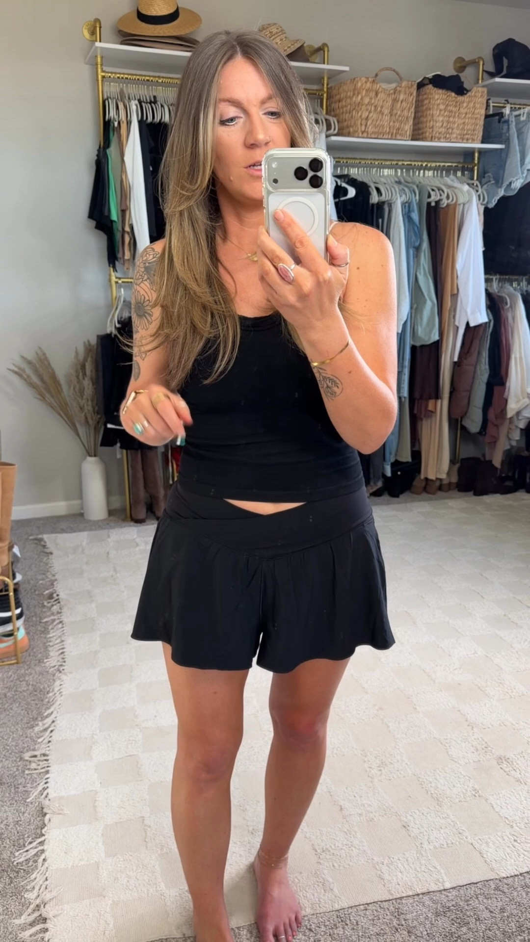 A tmi (but maybe not) active short talk thru lol wearing a large (large in tank too) 

#LTKTall #LTKActive #LTKOver40