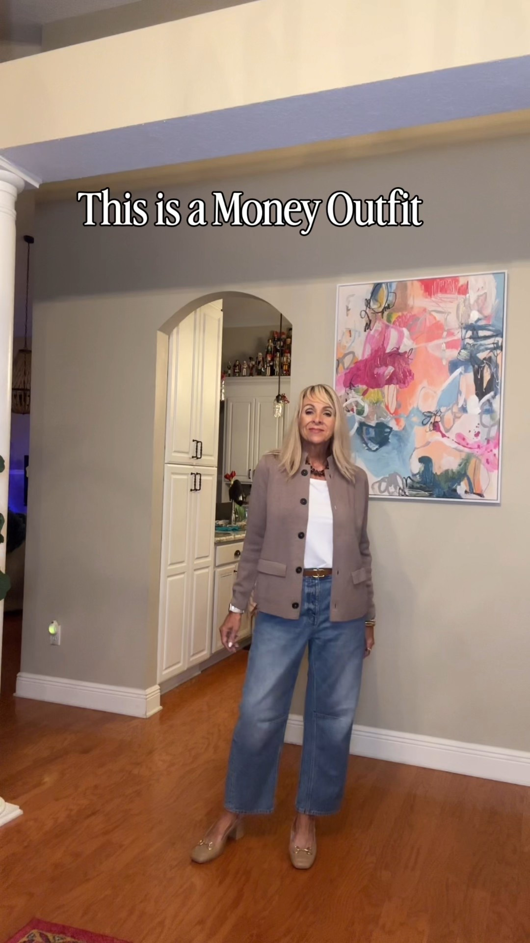 This is a money outfit - the kind that earns its keep in your closet.
Why this works:
*comfortable for all day wear
*relaxed but polished
*easy to repeat with different shoes or layers
This is one of those outfits that makes getting dressed simple and confident. 
Size up a half size in shoes, everything else runs true to size. 
#jeans #elevatedcasual #everydaychic

#LTKootd #LTKSaleAlert #LTKOver40