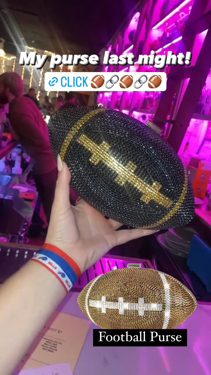 Rhinestone football purse! Perfect for game days. 

#LTKparties #LTKfindsunder50 #LTKitbag