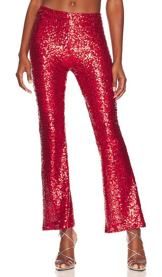 Shine On Sequin Bell Pants in Red | Revolve Clothing (Global)