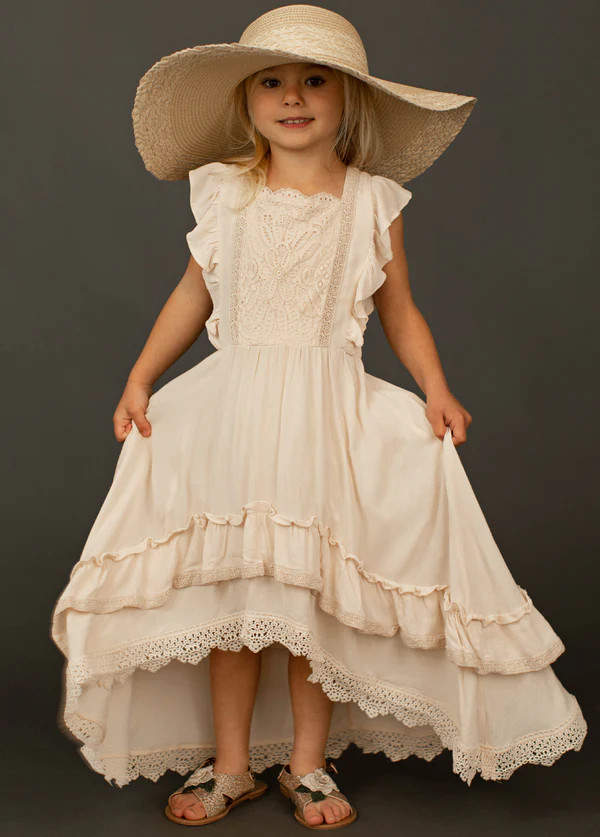 Cassia Dress in Ecru | Joyfolie