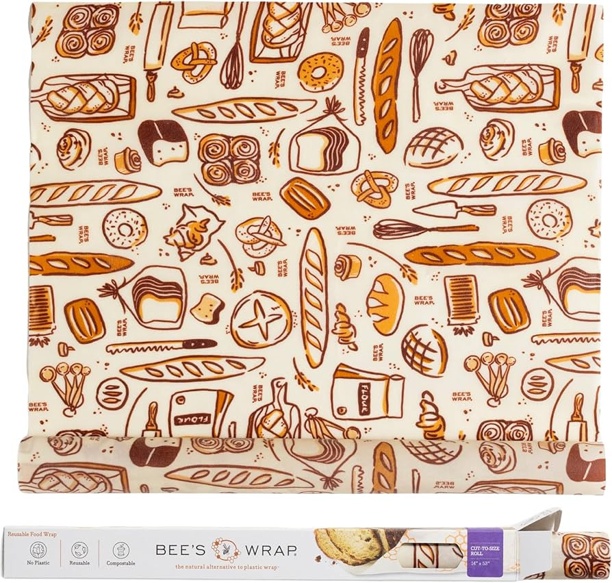 Bee's Wrap Beeswax Wraps for Food - Cut to Size 14x52" Wax Paper Roll - Made in USA Reusable Waxe... | Amazon (US)