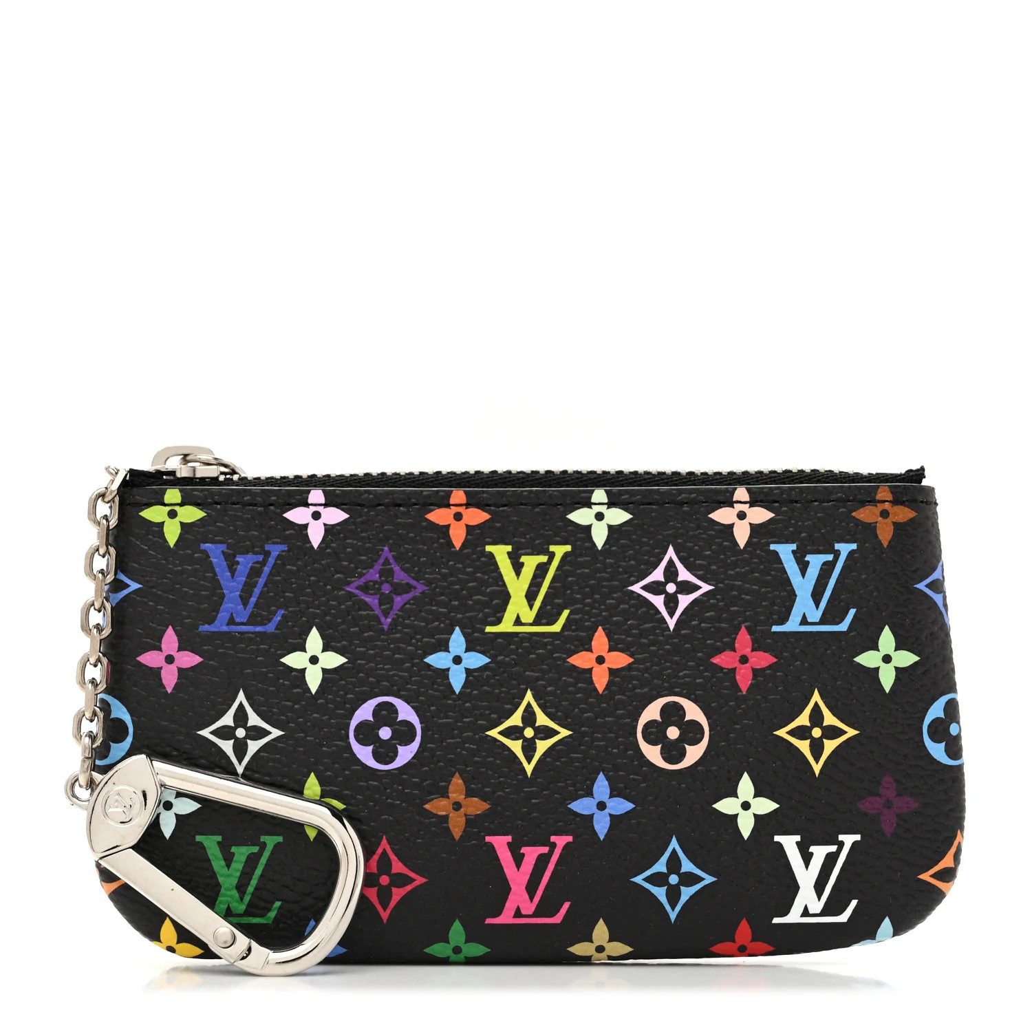 LV X TM Monogram Multicolor Key Pouch Black | FASHIONPHILE (US)
