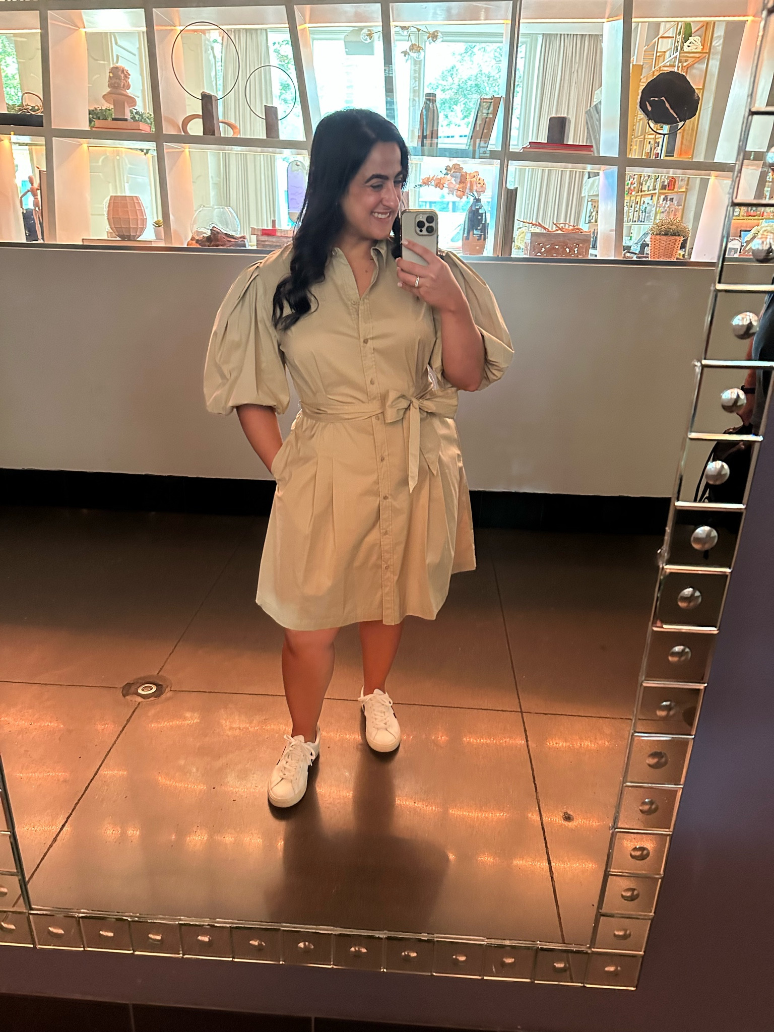 This dress worked well I’m the Texas summer heat! It is so comfortable and has a flattering fit that comes in at the waist. I wore it to the office through dinner at night and it transitioned well. The bubble sleeves add a fun touch. You can pair it with sneakers, sandals or heels! 

#LTKSeasonal #LTKFind #LTKcurves