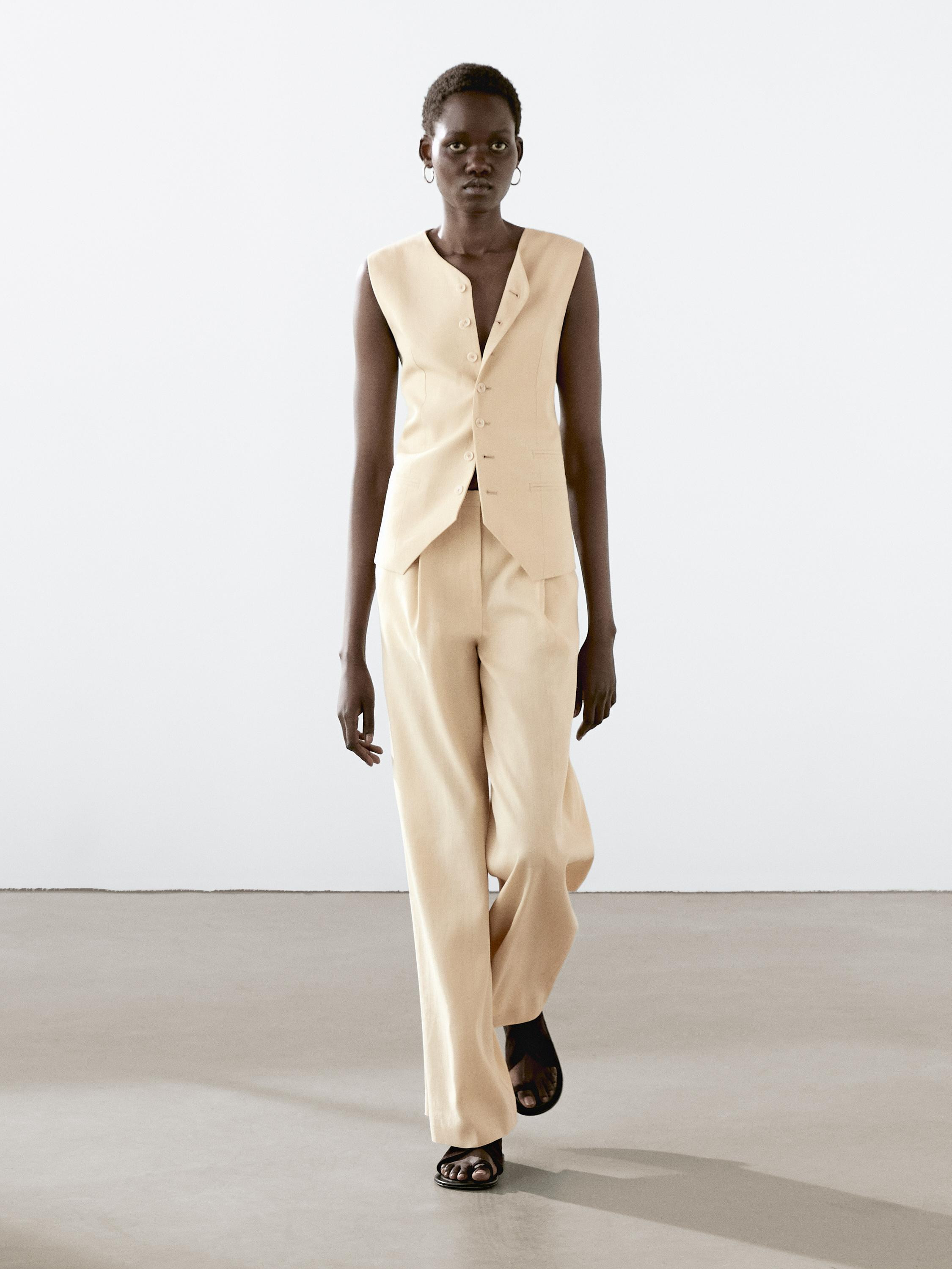 Anzugweste aus Leinenmischgewebe | Massimo Dutti DE