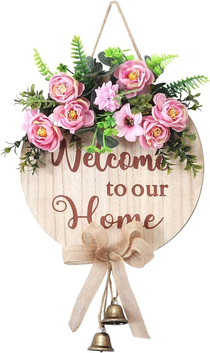 LITTALLY Welcome Sign for Front Door Decor for Hanging Farmhouse Porch, Outdoor Wall, Door Signs ... | Amazon (US)