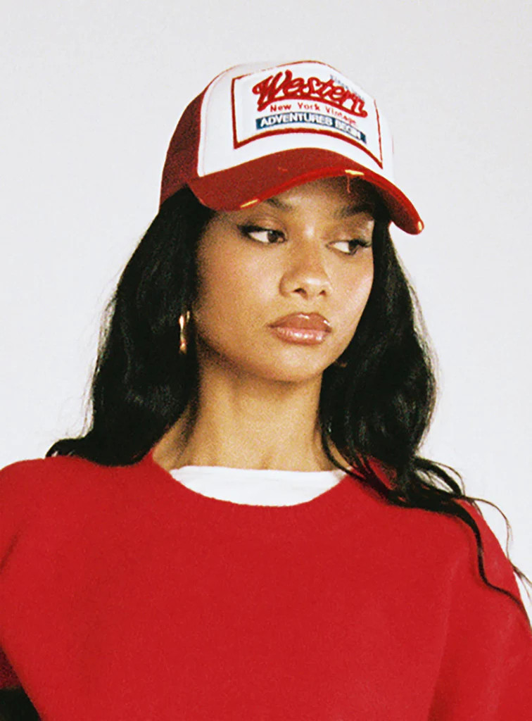 Adventures Trucker Hat Burgundy | Princess Polly US