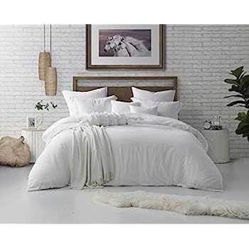 Swift Home Microfiber Washed Crinkle Duvet Cover & Sham (1 Duvet Cover with Zipper Closure & 2 Pi... | Amazon (US)