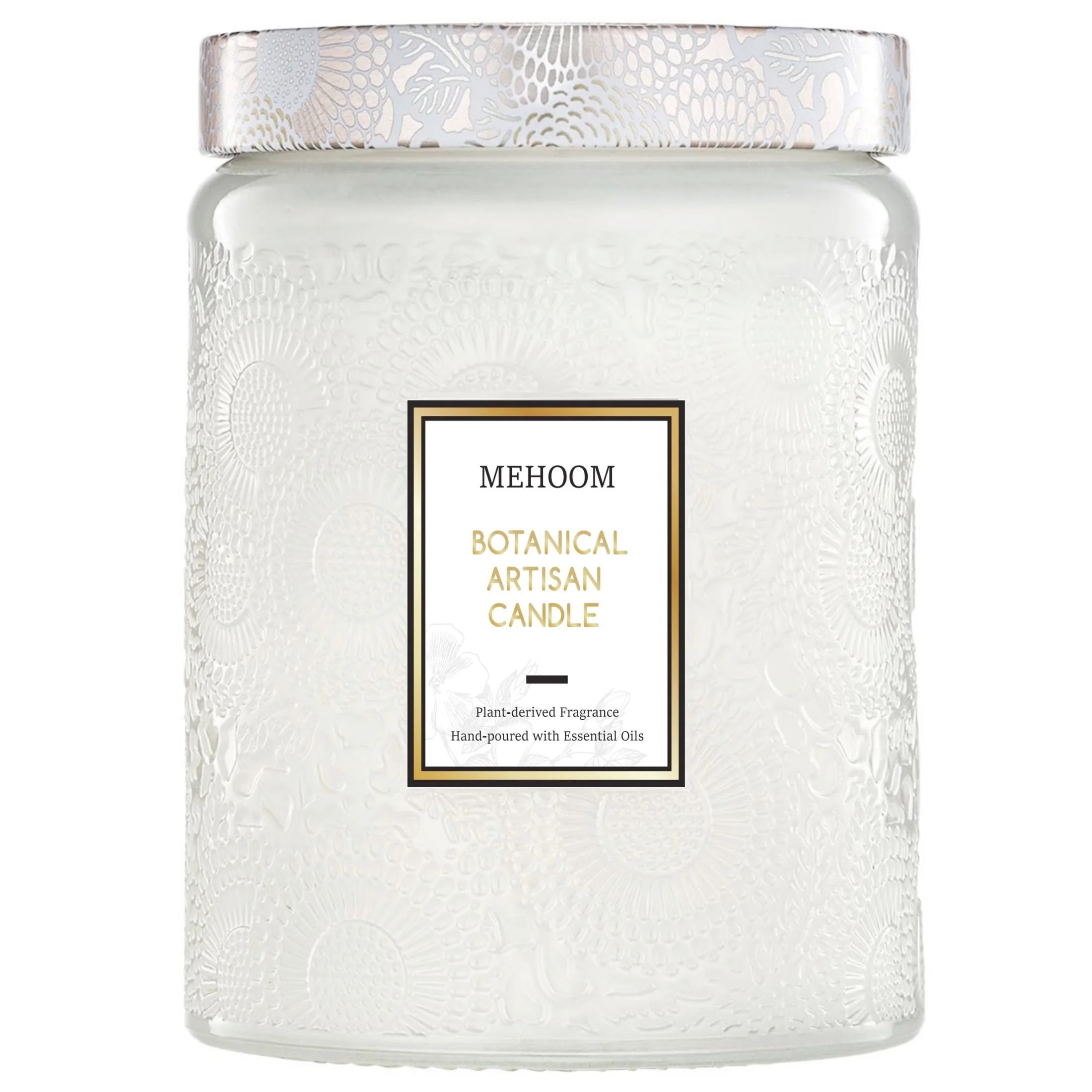 MEHOOM Green Tea & Sandalwood Wood Wick Scented Candle, 20oz Large Beeswax & Soy Blend, Clean Bur... | Walmart (US)