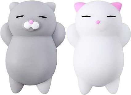 Nutty Toys Squishy Cat Set - 2 Soft Silicone Kawaii Kitties, Top Stress Relief Sensory Gift 2021,... | Amazon (US)
