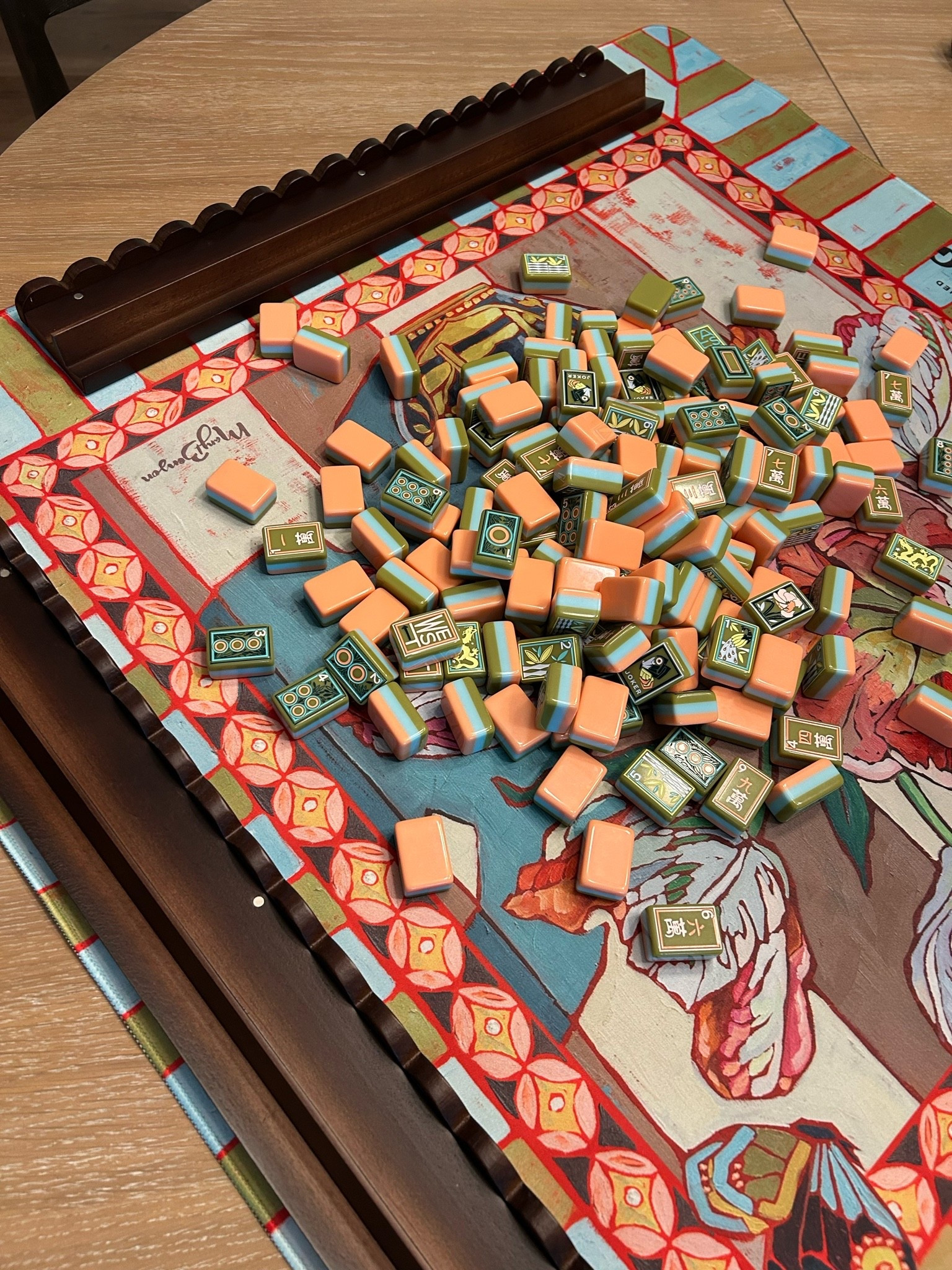 Mary benson mahjong set & wooden scallop racks

#LTKdayinmylife #LTKHome