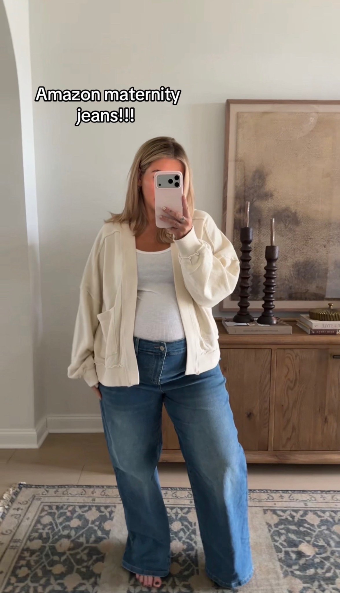 I’ve been loving these maternity jeans🤍 I wear an XXL 

#LTKootd #LTKMidsize #LTKBump