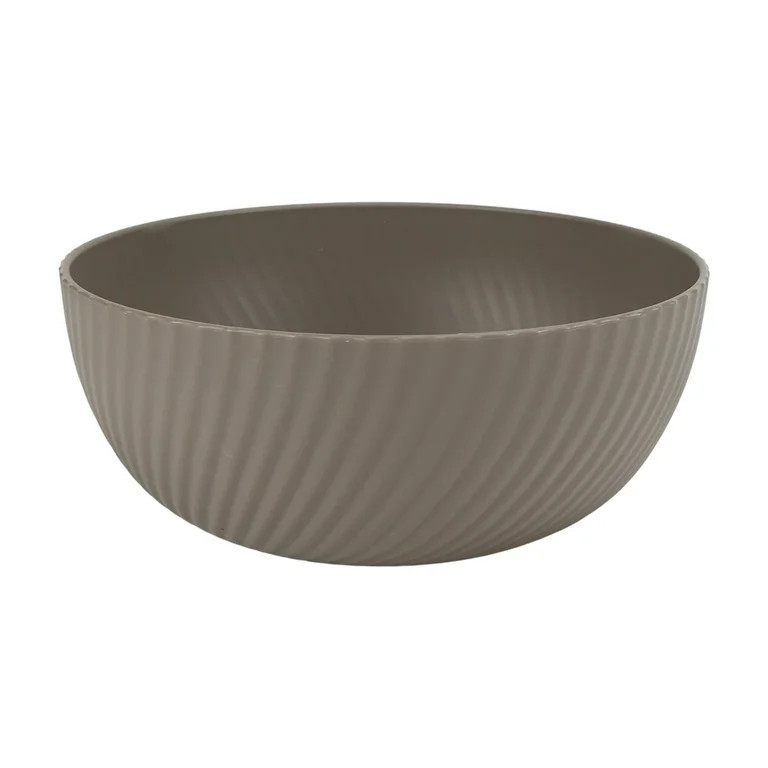 Mainstays - Beige Round Plastic Cereal Bowl, Swirl Etched, 38-Ounce | Walmart (US)