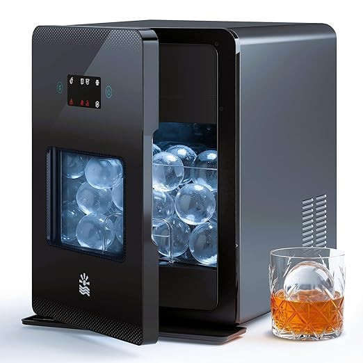 2'' Clear Ice Ball Maker – 4 Ice Spheres in 35min, 144 pcs/Day, Auto&Manual Fill, Fast Ice Mach... | Amazon (US)