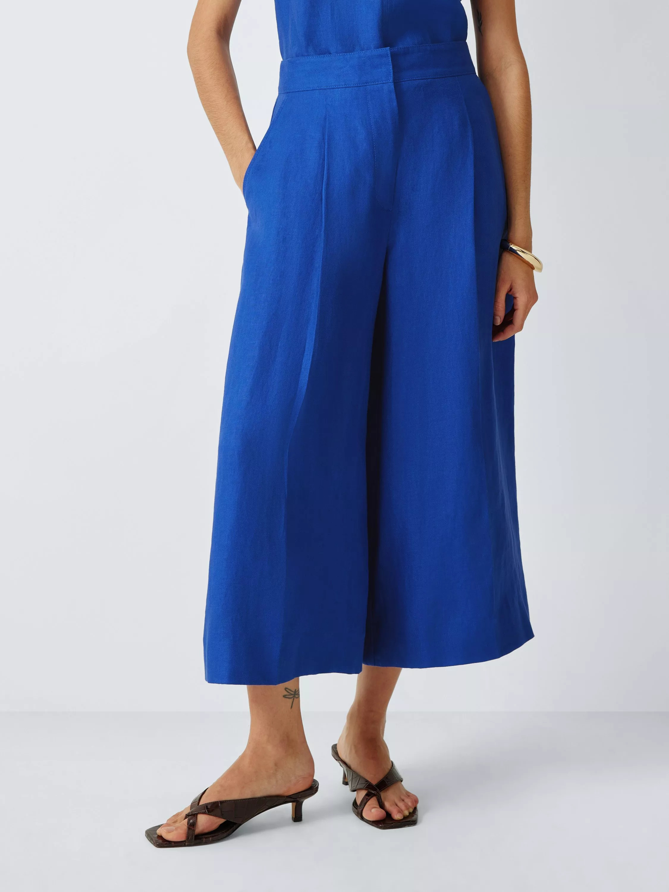 John Lewis Pure Linen Wide Leg Culottes | John Lewis (UK)