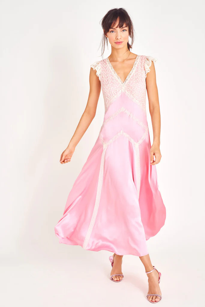 Provencia Silk Maxi Dress | LOVESHACKFANCY