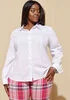 Collared Cotton Blend Shirt | Ashley Stewart