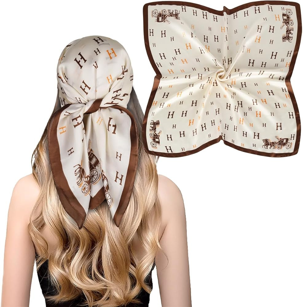 Relang Fashion Silk Satin Head Scarf for Women Hair Bandana Hair Scarf Wrap Neck Scarf for Women ... | Amazon (US)