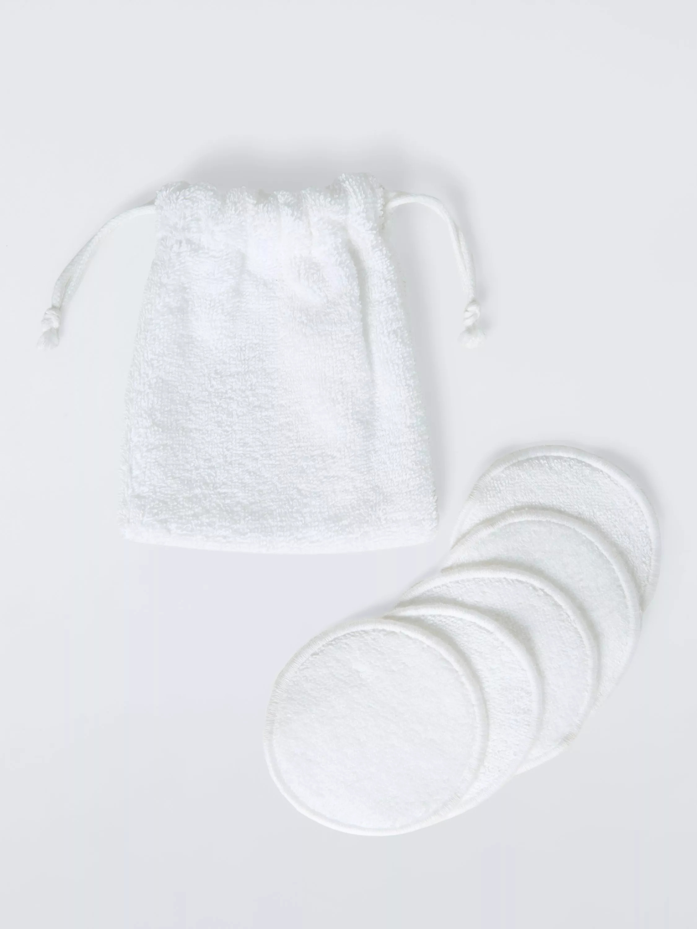 John Lewis Organic Cotton Face Pads, Pack of 5, White | John Lewis (UK)