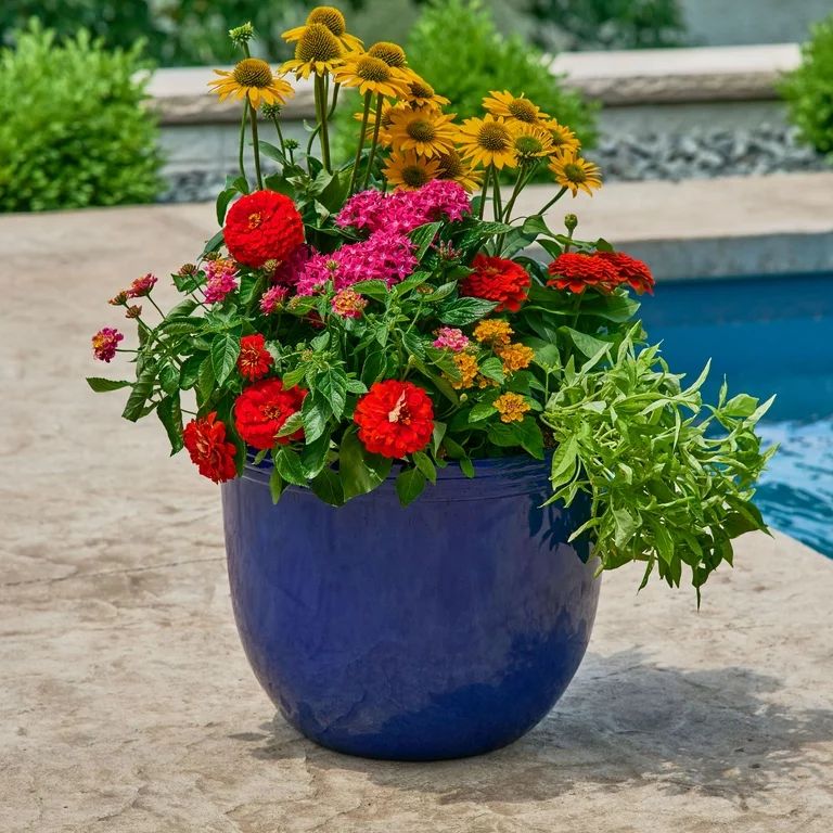 Better Homes & Gardens 16" Meadow Planter,Blue, | Walmart (US)