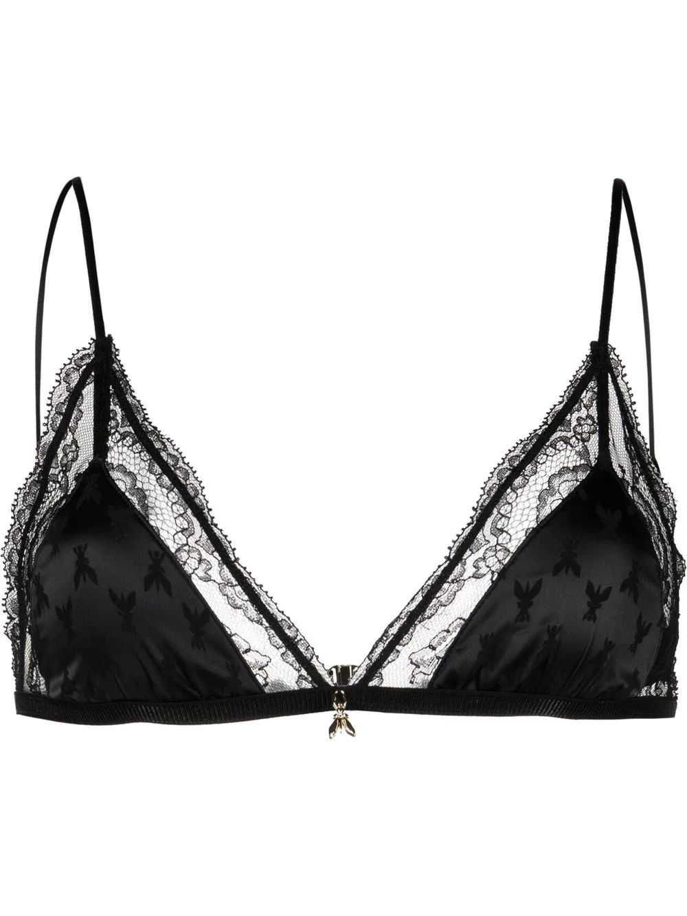 Patrizia Pepe lace-trimmed Triangle Bra - Farfetch | Farfetch Global