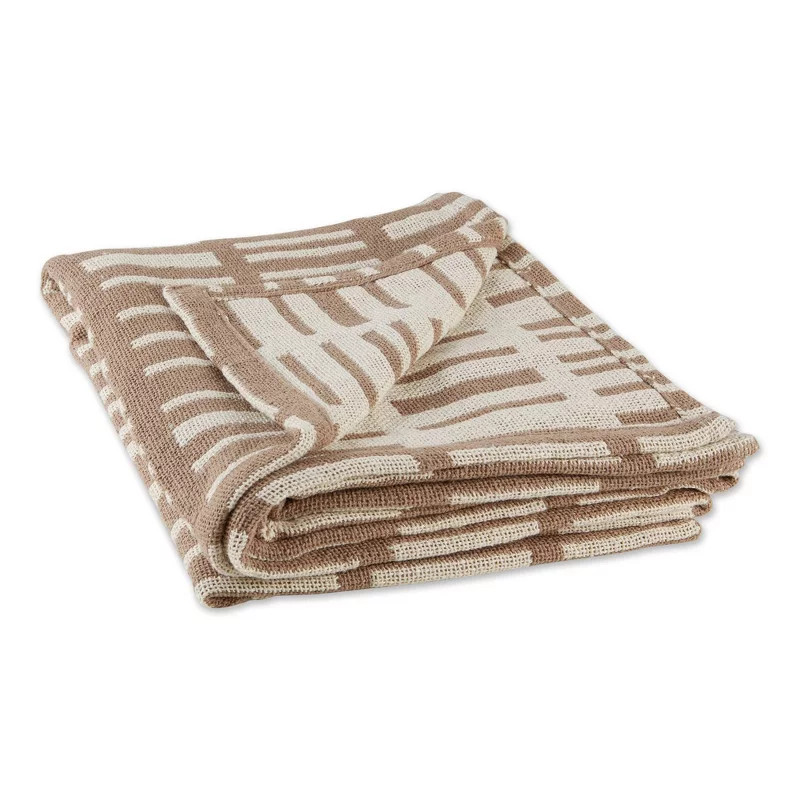 50"x60" Jacquard Urban Throw Blanket Stone Brown - Design Imports | Target