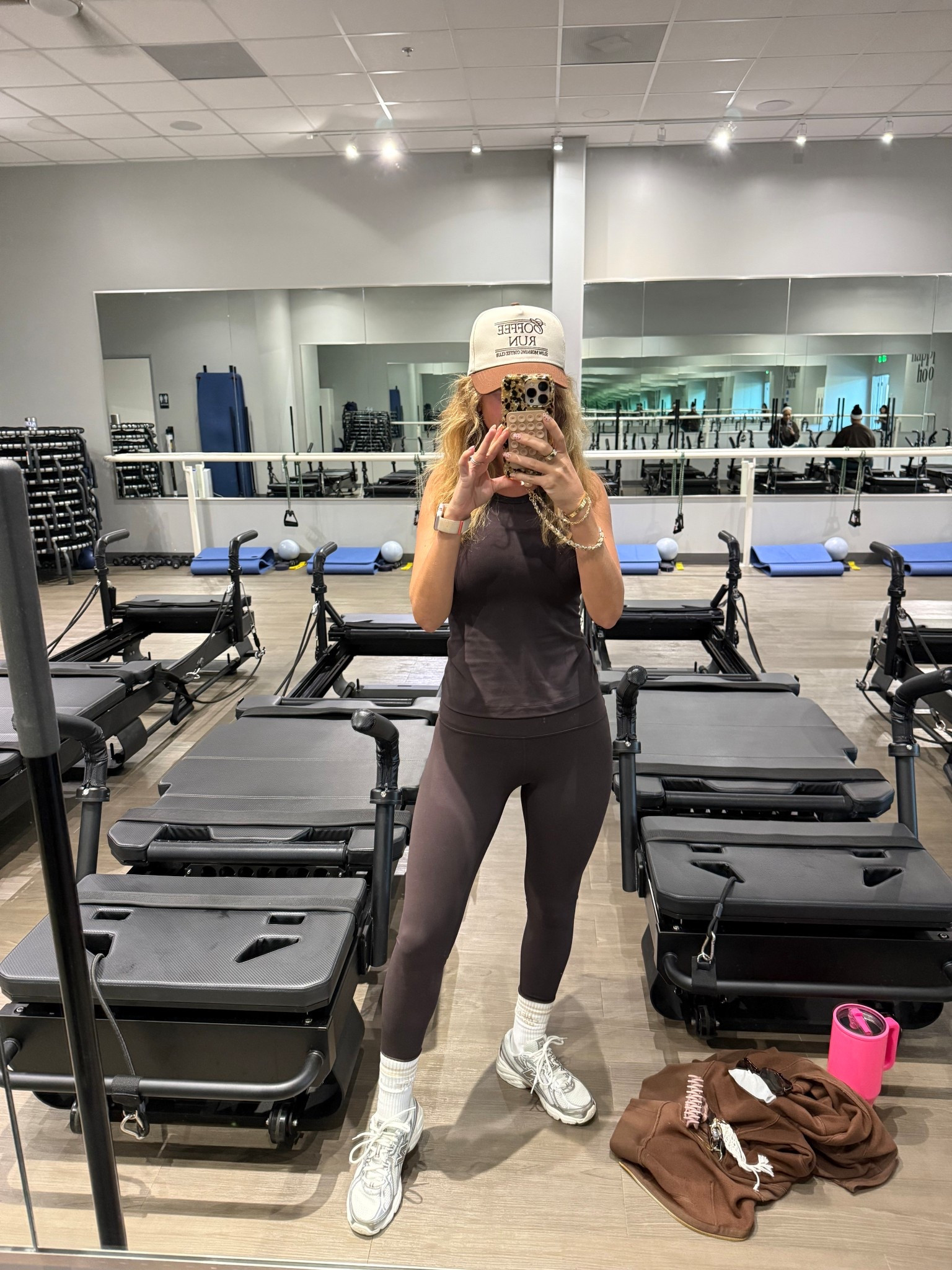 Back home and back to Pilates!! 💪 
LOVING this new lululemon color for fall🤎
Leggings size 4
Tank size 6
Revolve grip socks 
Velvet caviar phone case 
Amazon hat
Hydrojug use code ASHLEE
New balance sneakers 

#LTKStyleTip #LTKPetite #LTKActive