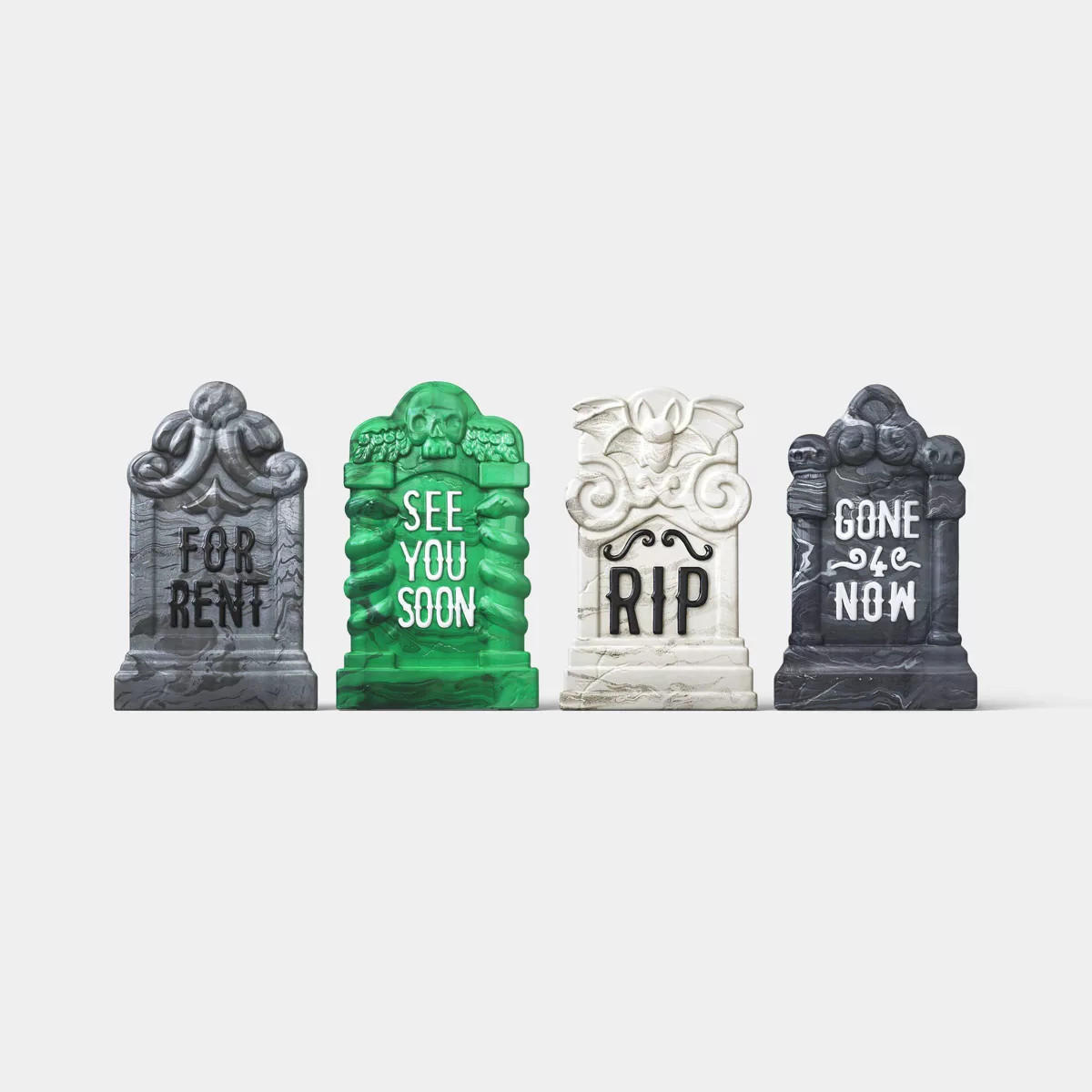 4pk Marbled Smooth Finish Tombstones Outdoor Decorative Sculpture - Hyde and EEK! Boutique™: H... | Target