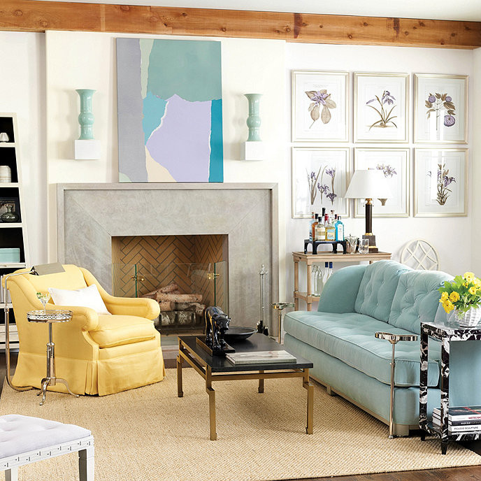 Miles Redd Glass Deco Fireplace Screen | Ballard Designs, Inc.