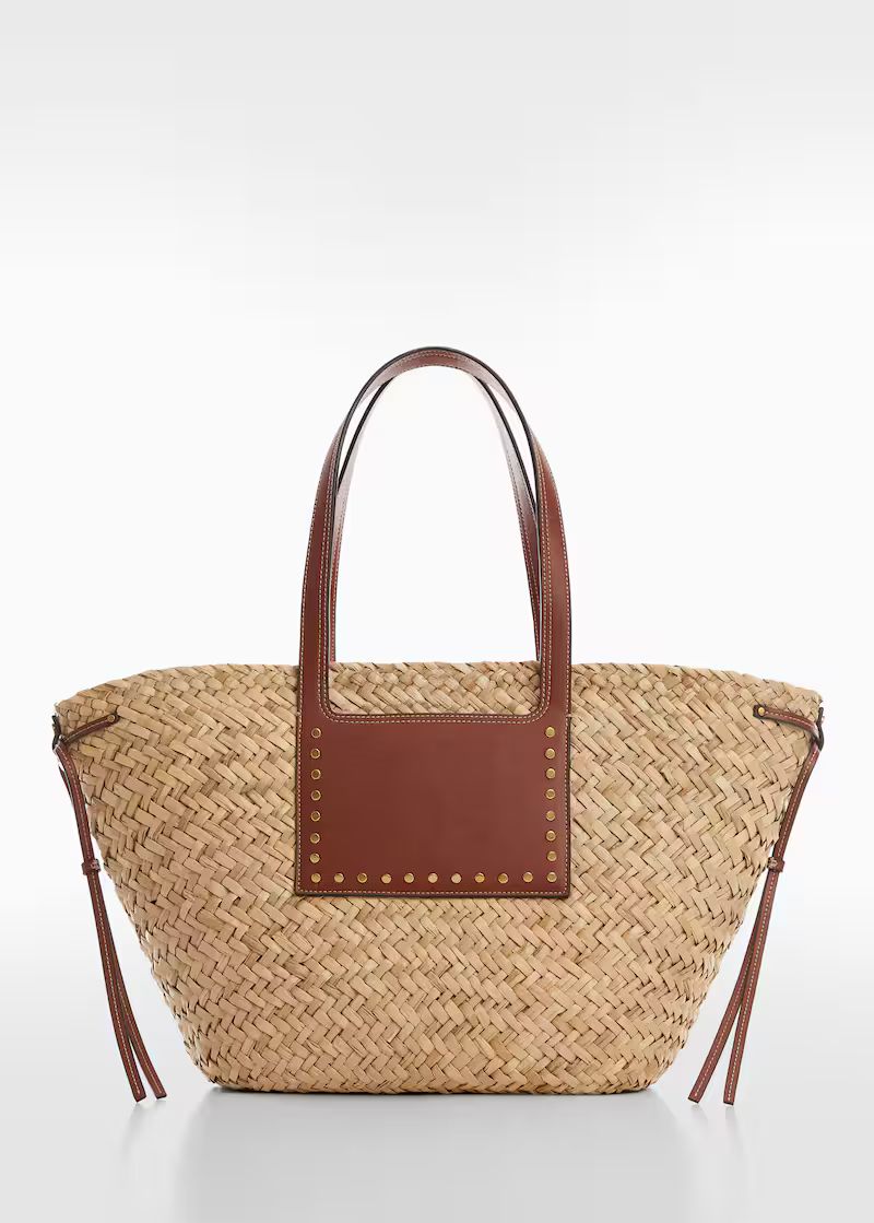 Double strap basket bag | MANGO (UK)