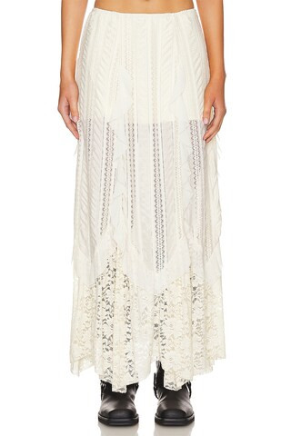 Orchid Maxi Skirt in Ivory | Revolve Clothing (Global)