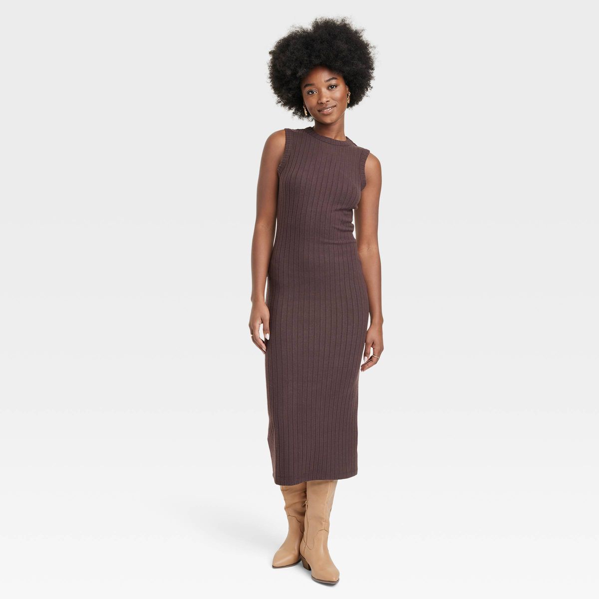 Women's Rib Knit Midi Dress - Universal Thread™ | Target