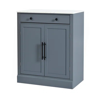 Modern Freestanding Kitchen Pantry,Buffet Food Storage, Coffee Bar Cabinet with Drawer, 2 Adjustable Shelves and 2 Door Shelves for Dining, Kitchen, S | Wayfair North America