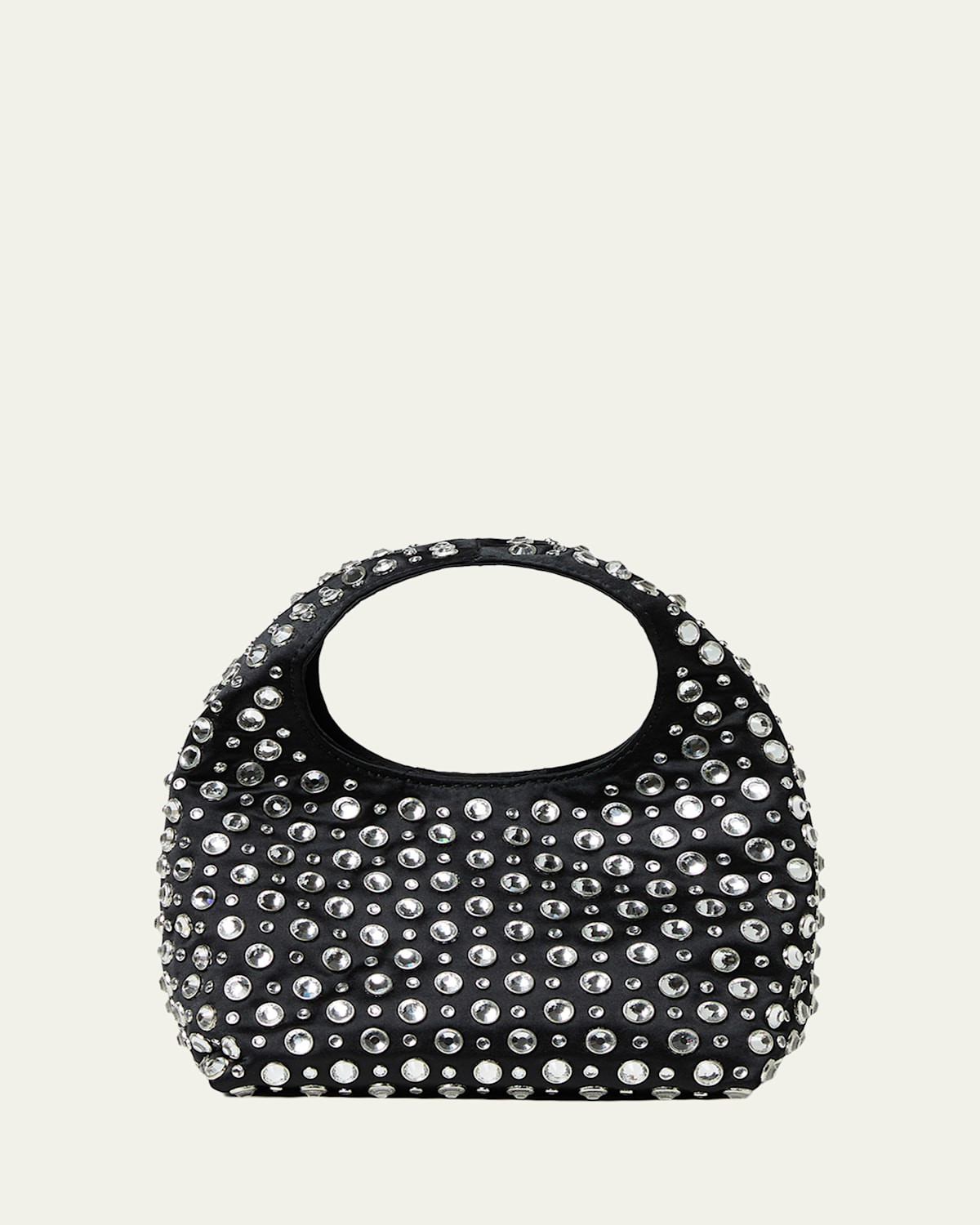 Kenzie Mini Crystal-Studded Satin Top-Handle Bag | Bergdorf Goodman