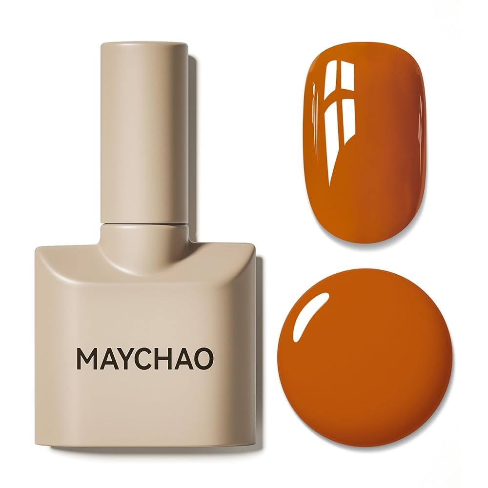 MAYCHAO 15ML Gel Nail Polish 1Pc Fall Pumpkin Gel Polish Soak Off UV LED Orange Nail Polish Nail ... | Amazon (US)