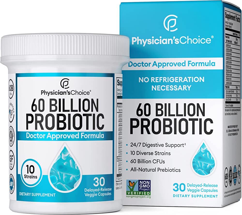 Physician's CHOICE Probiotics 60 Billion CFU - 10 Diverse Strains Plus Organic Prebiotic, Designe... | Amazon (US)