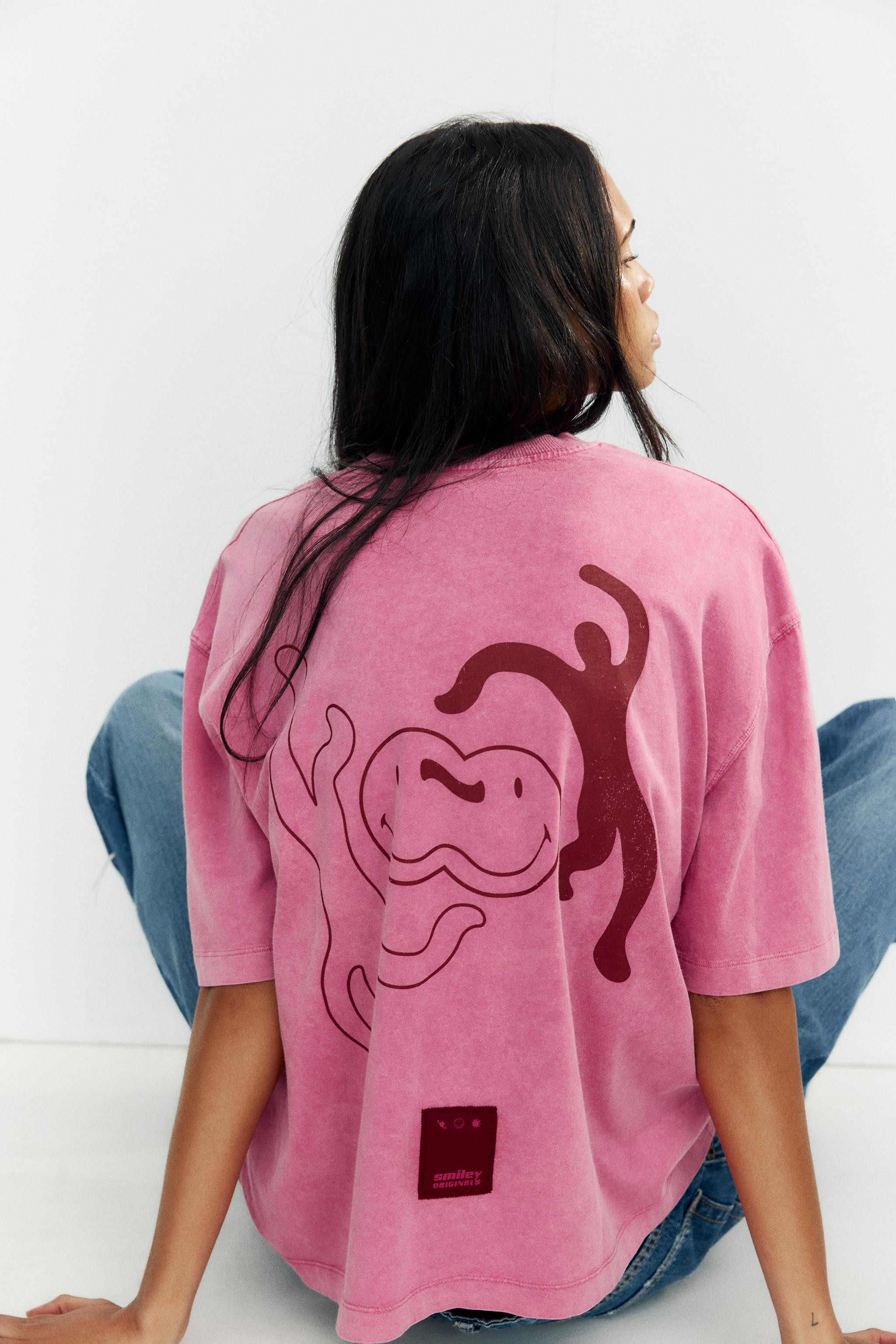 WASHED-EFFECT SMILEY® T-SHIRT | Zara US