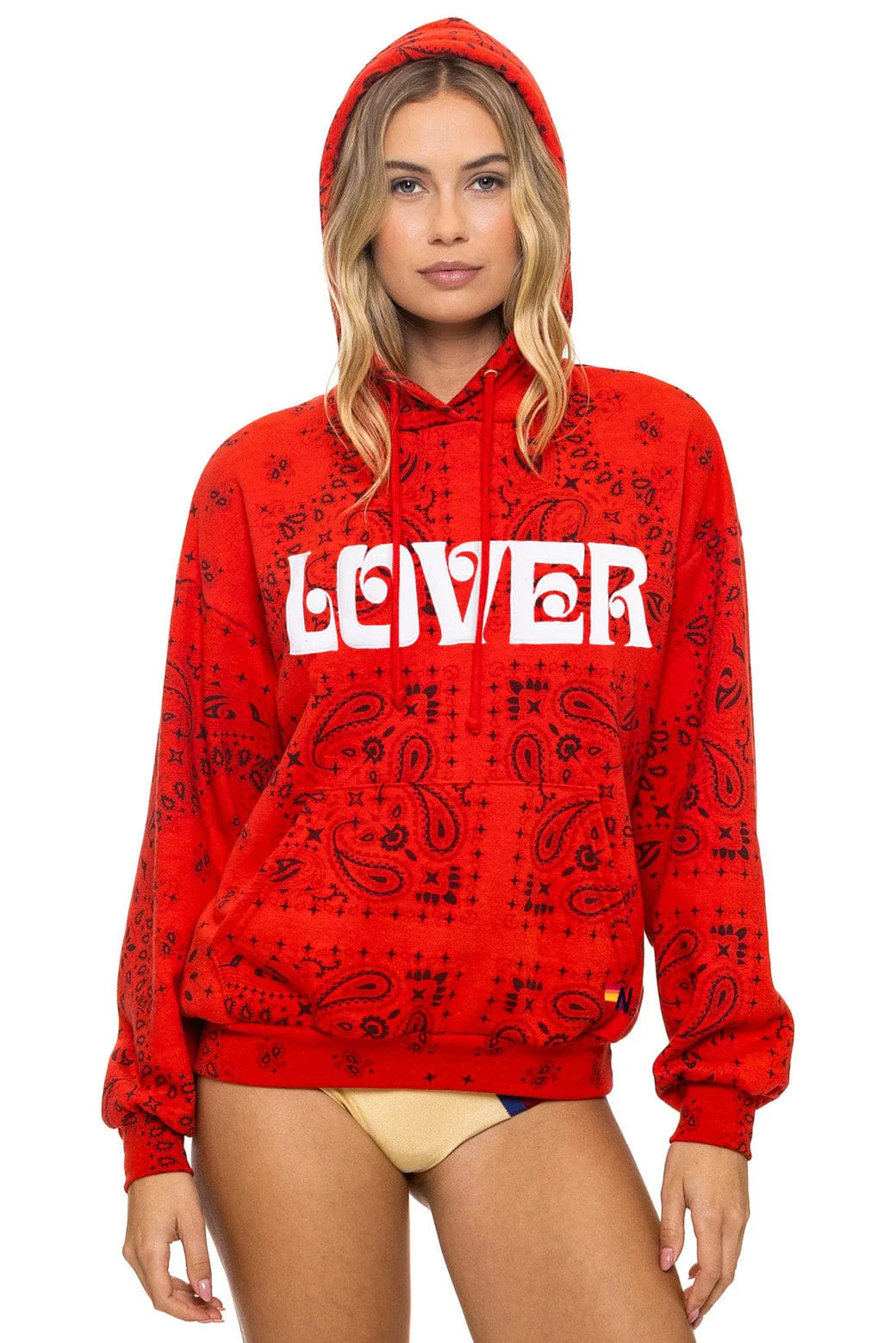 BANDANA LOVER RELAXED PULLOVER HOODIE - RED | Aviator Nation