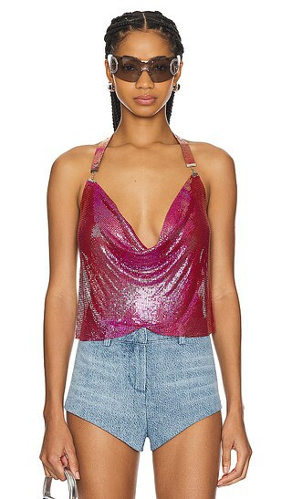 superdown Paula Drape Halter Top in Pink. - size XL (also in L, M, S, XS, XXS) | Revolve Clothing (Global)