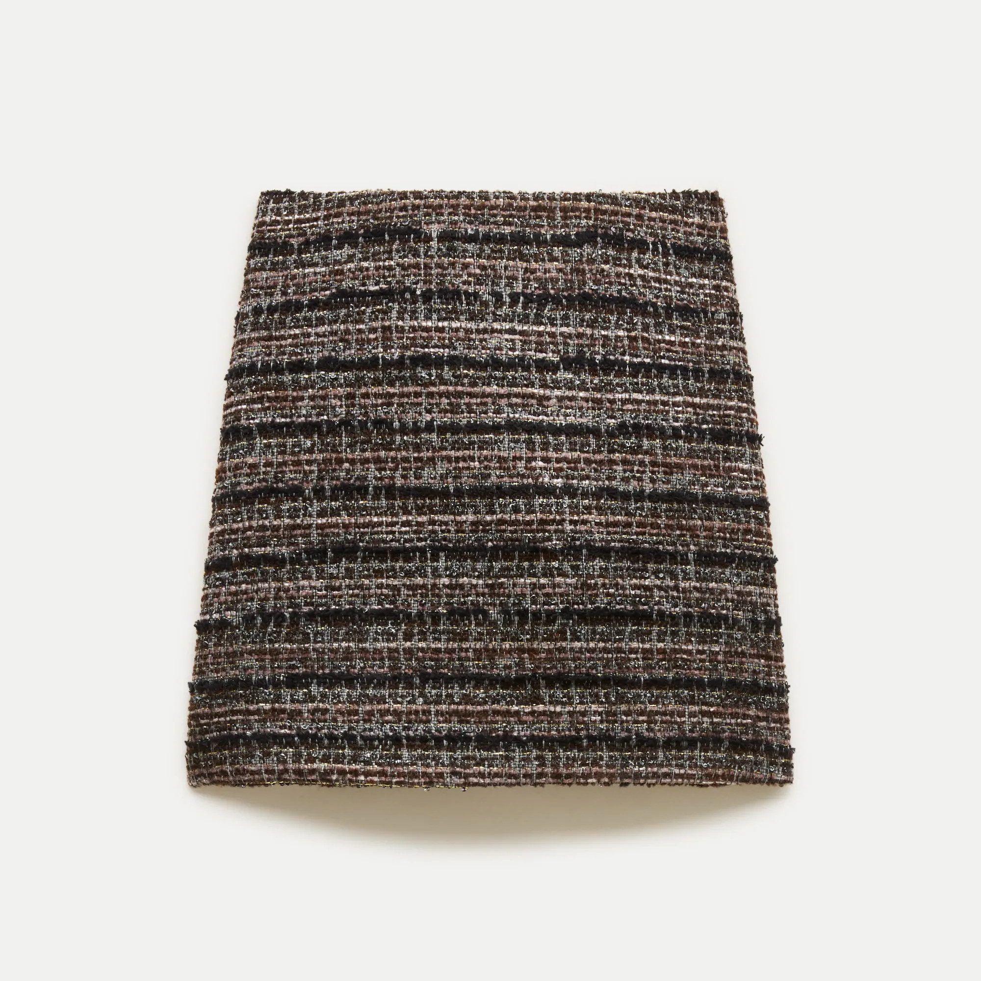 Fairfax mini skirt in striped metallic tweed | J. Crew US