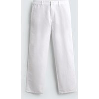 Zara - Flowy Straight Fit Pants - White - M - Man | Zara US