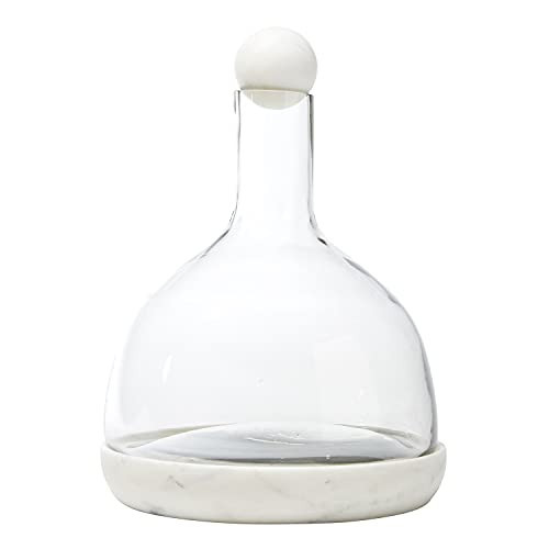Santa Barbara Design Studio Table Sugar Marble and Glass Wine Carafe, 42-Ounce, White | Amazon (US)