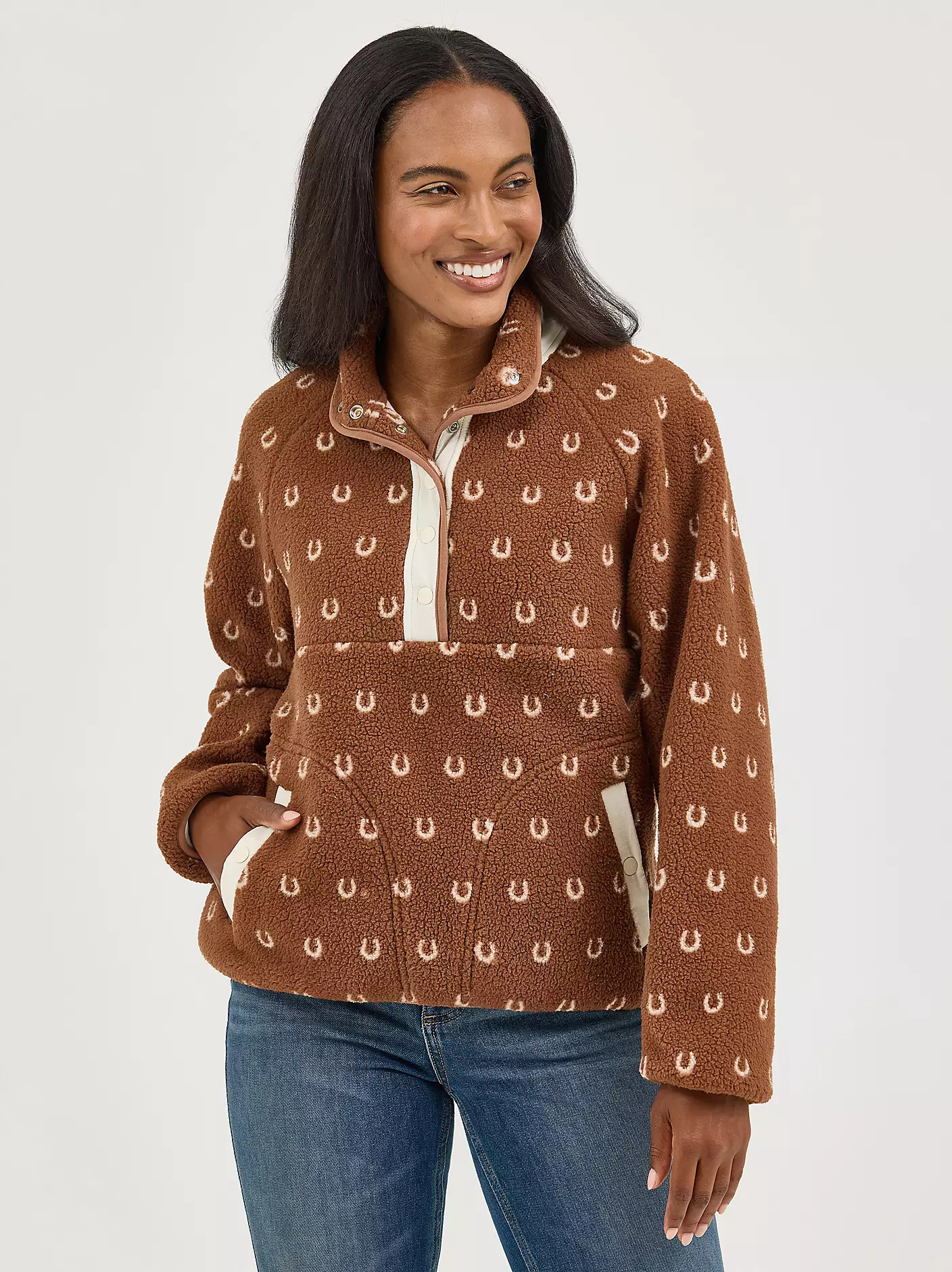 Women's Wrangler Retro® Half-Snap Sherpa Pullover | Wrangler