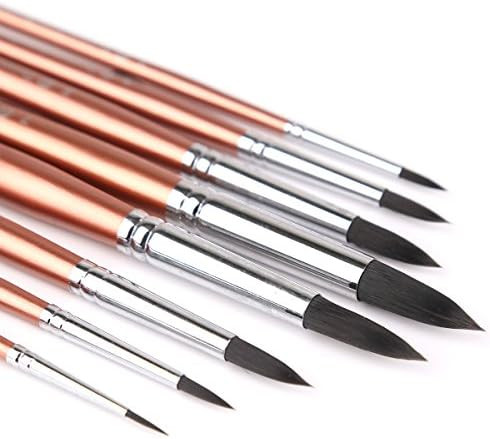 Transon Round Watercolor Detail Paint Brushes Goat Hair 8pcs for Watercolors,Acrylics,Inks,Gouach... | Amazon (US)