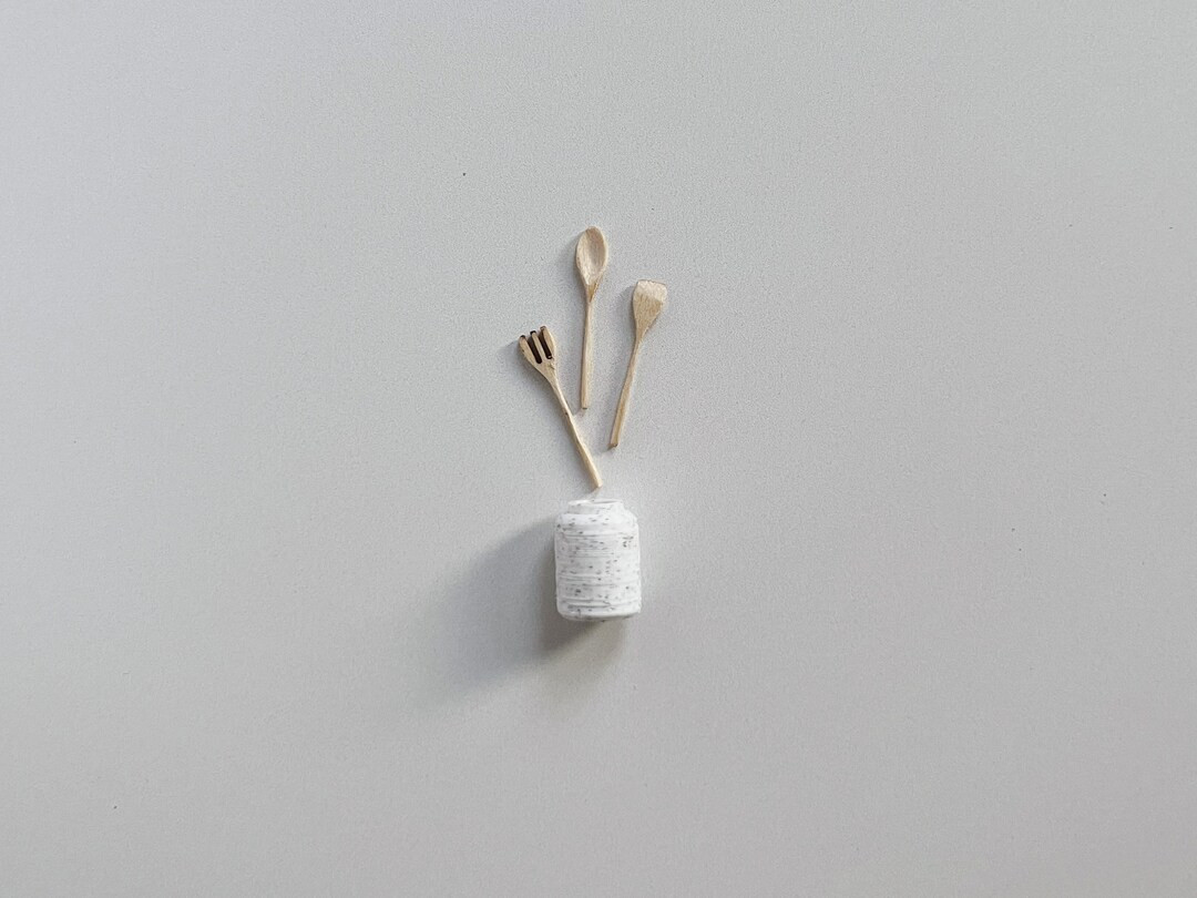 Miniature Cooking Utensil Set and Holder: Dollhouse kitchen accessories and canister | Etsy (US)